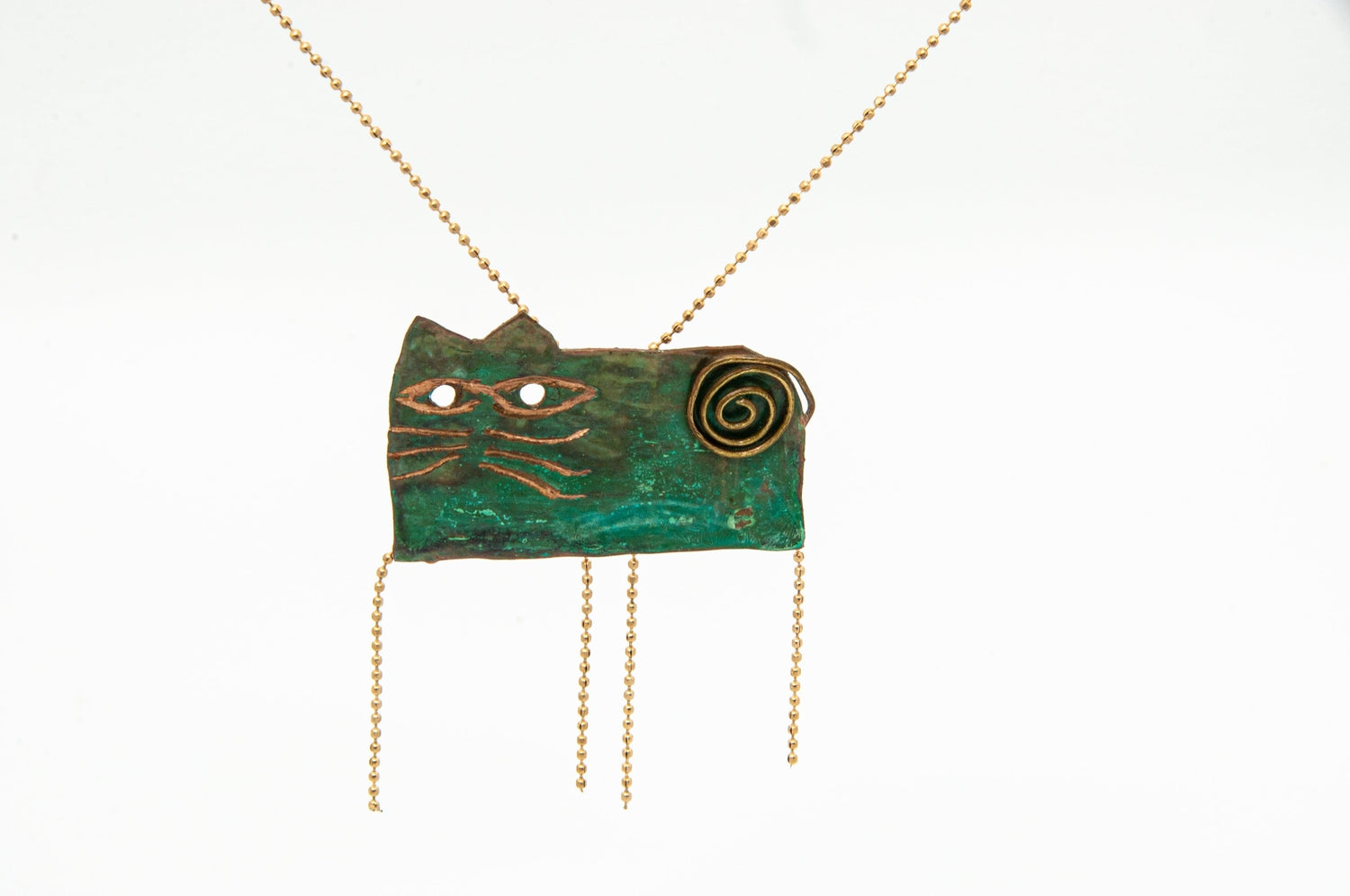 Bronze Cat Necklace